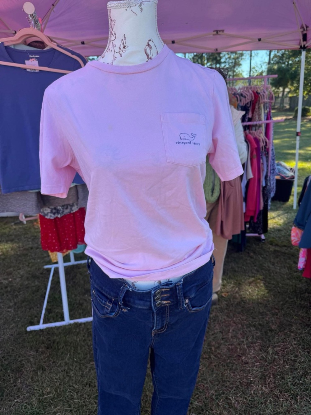 Vineyard Vines Light Pink Pocket Tee